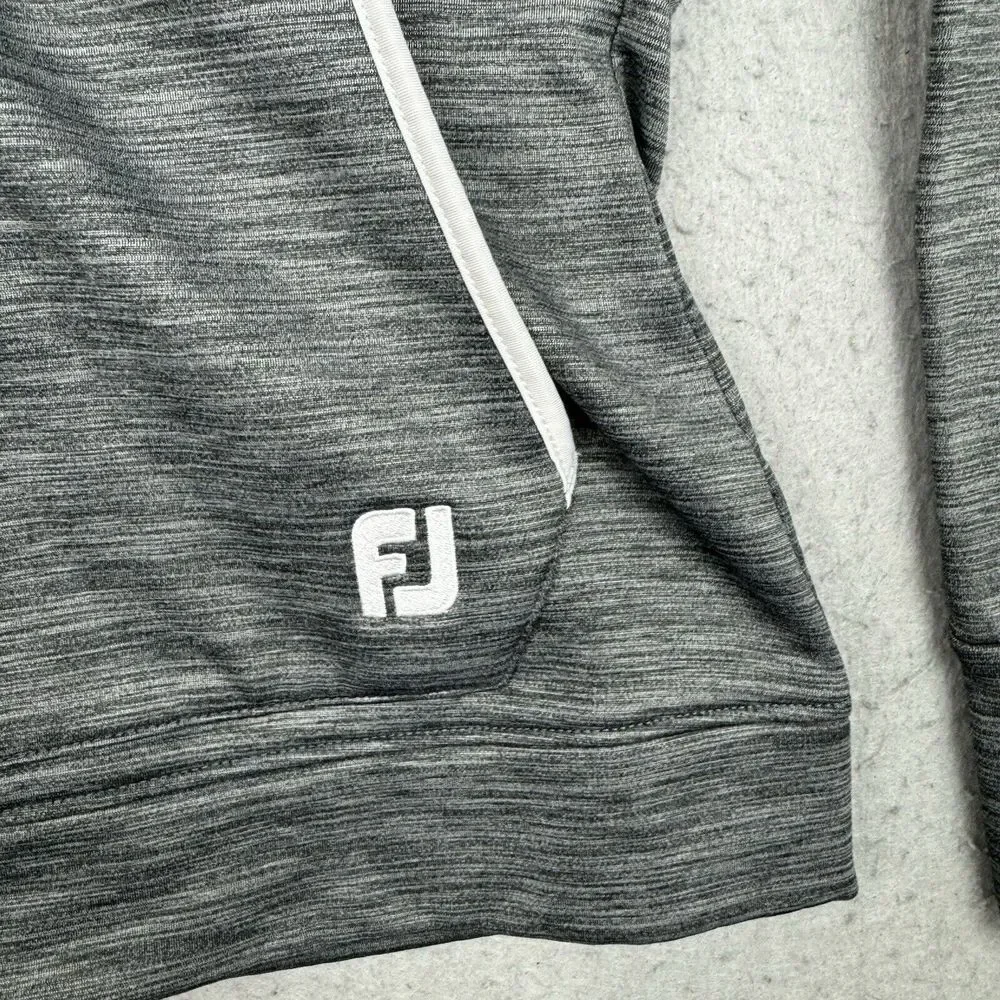 Footjoy Jacket Womens Small Gray Pullover Running Golf Full Zip Hooded‎ EUC